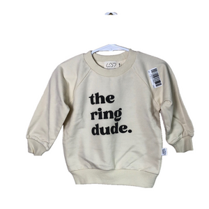 ORGANICS Toddler 12-18 Months The Ring Dude Natural Sweatshirt Ring Bearer NEW